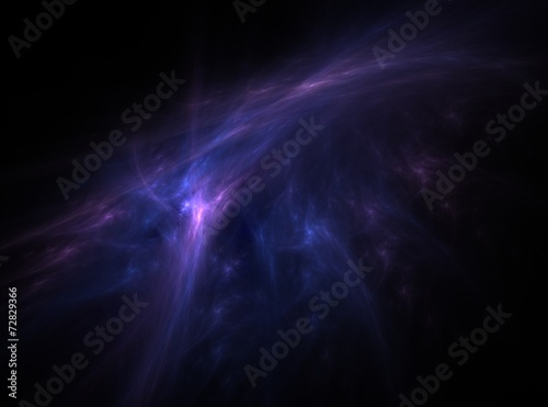 Blue space nebula abstract fractal effect light background