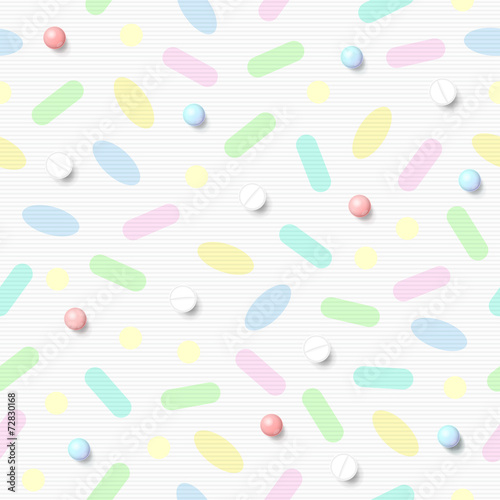 Seamless pattern with pills