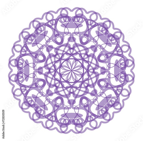 Circle purple lace star pattern