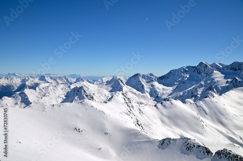 Alpine ski resort in Sölden in Otztal Alps, Tirol, Austria © lucazzitto