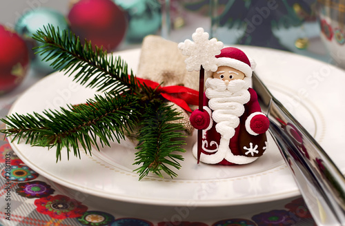 Christmas ans New Year table decoration