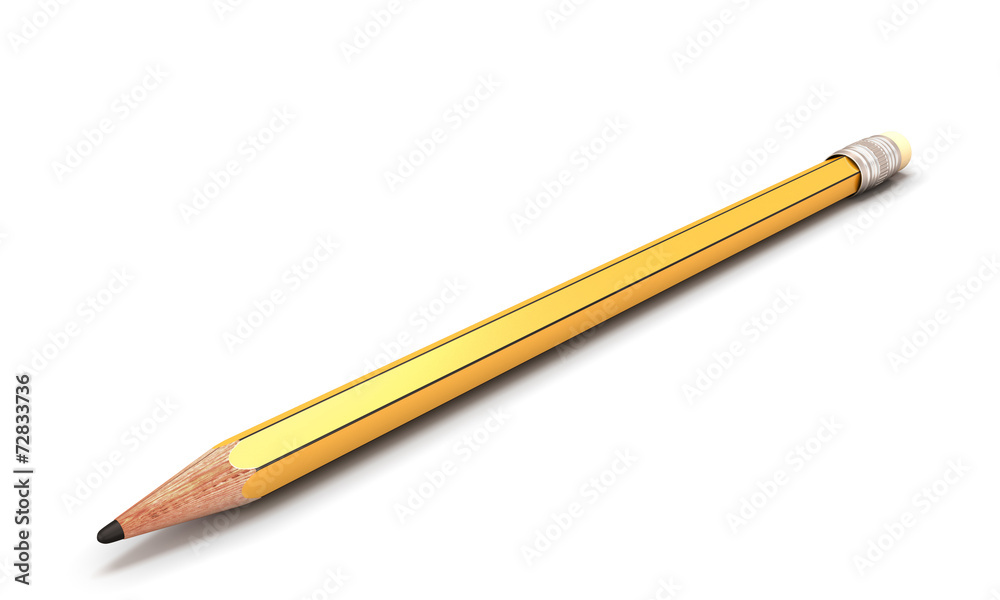 Pencil isolated on white background.