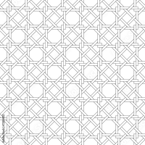 Black and white geometric seamless pattern with weave style.