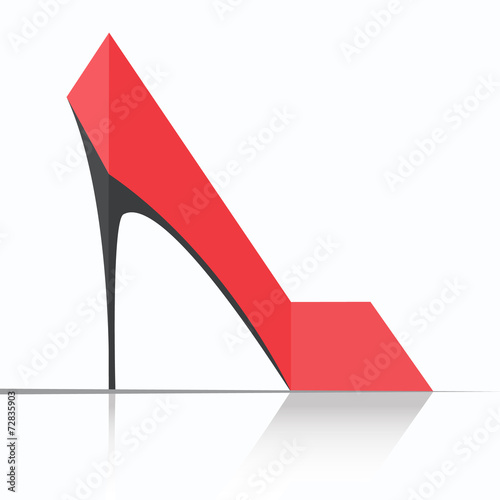 Elegant women high heel shoe vector isolated