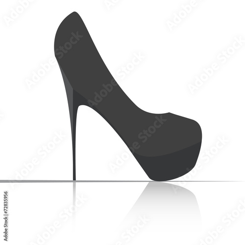 Elegant women high heel shoe vector isolated