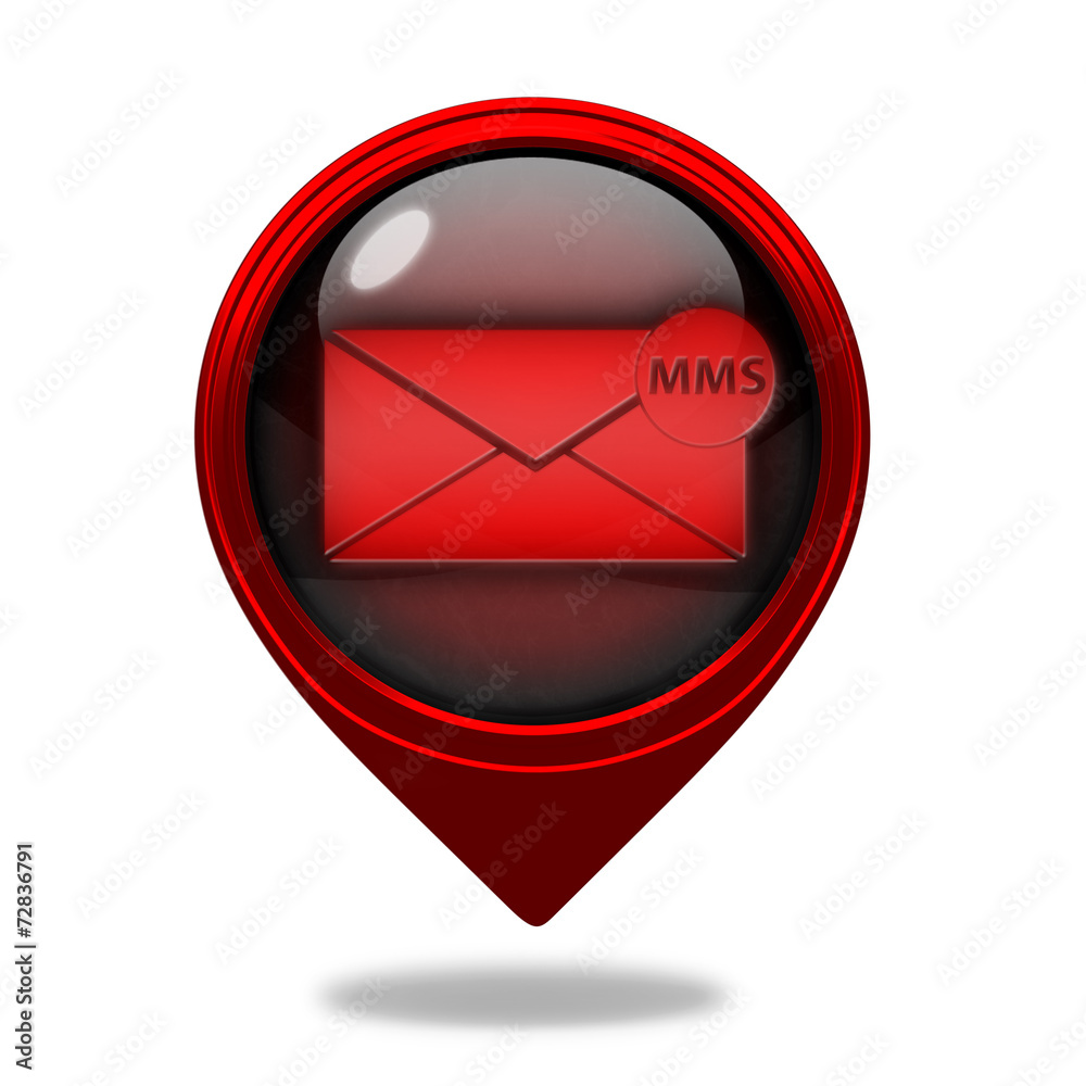 mms pointer icon on white background mms pointer icon on white background