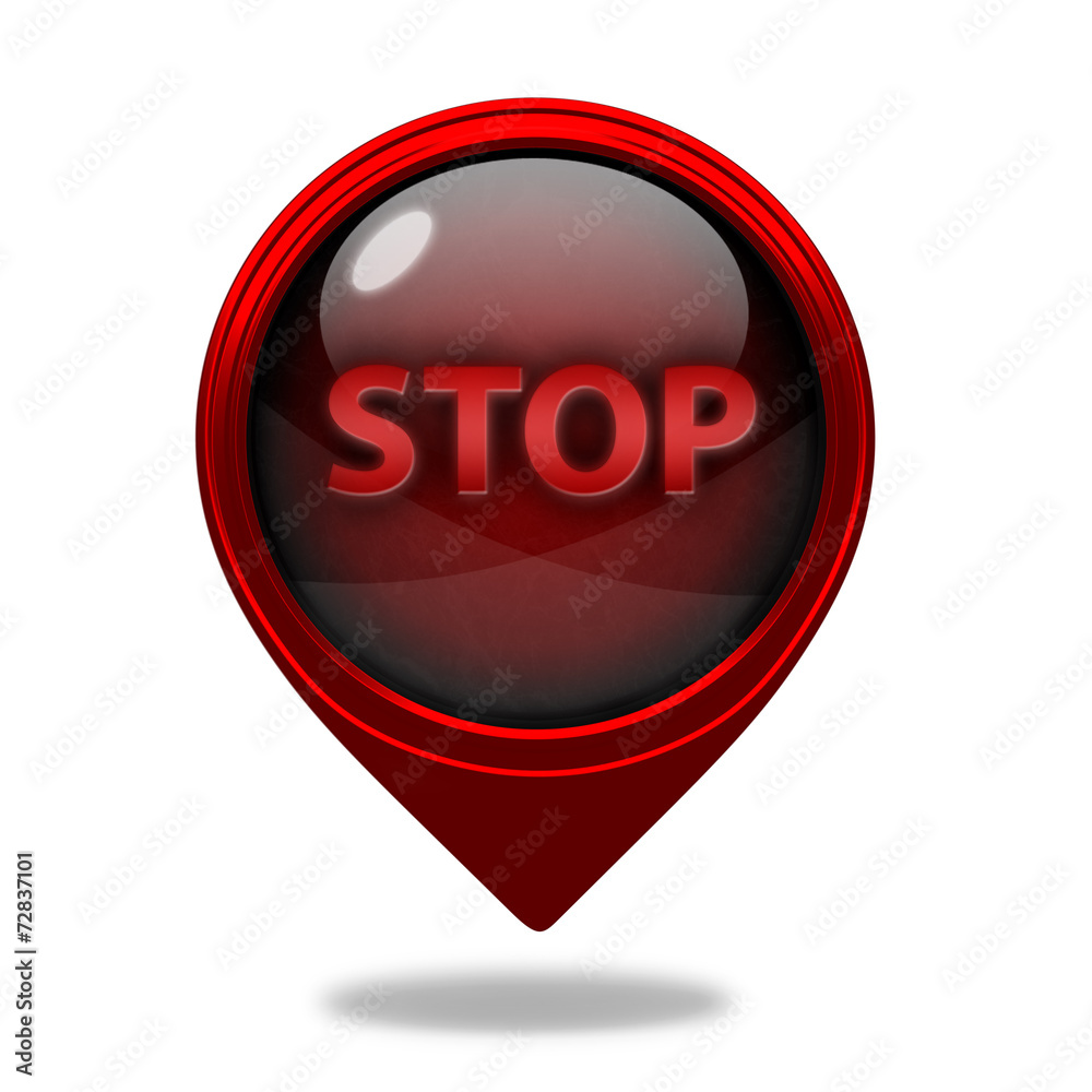 stop pointer icon on white background stop pointer icon on white background