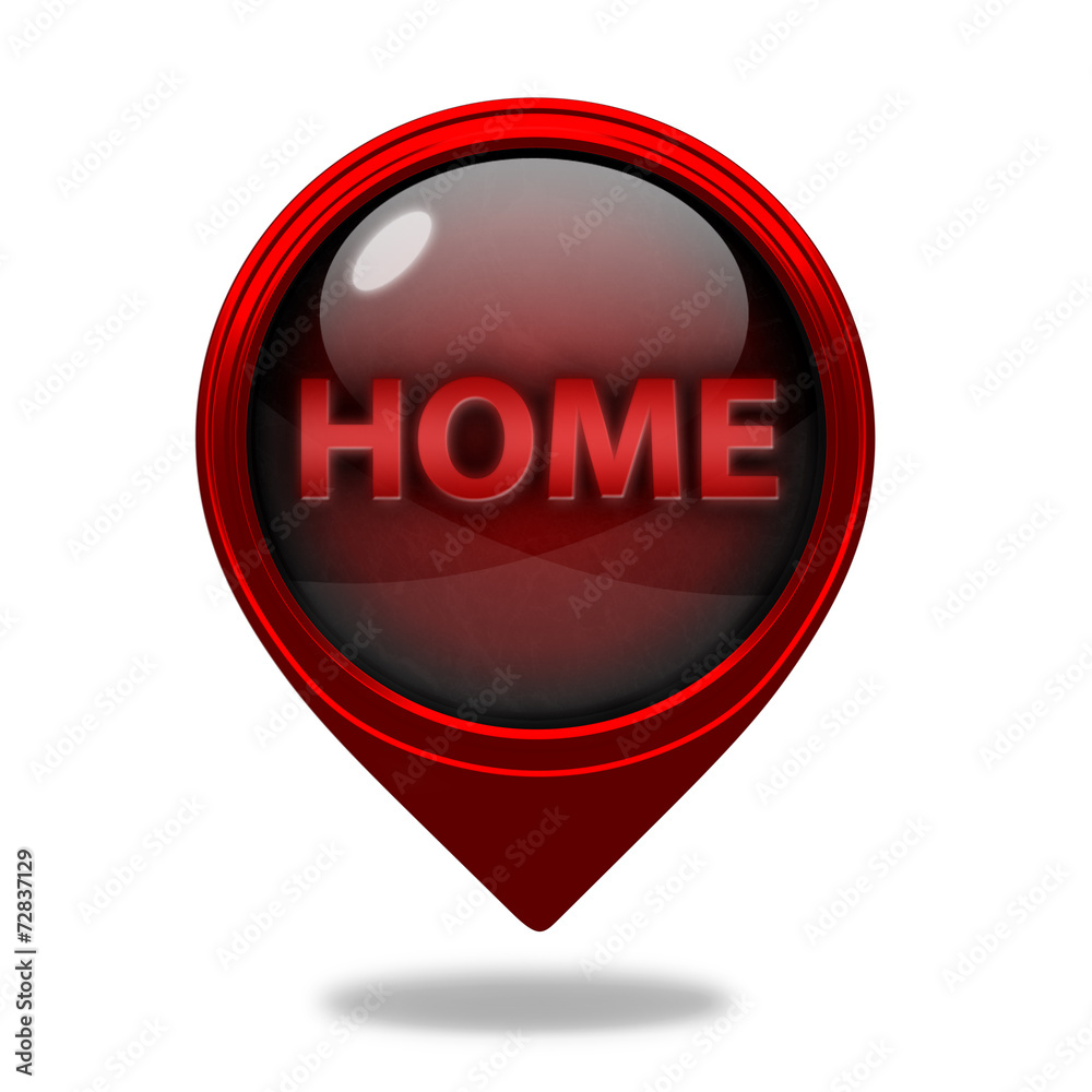 home pointer icon on white background