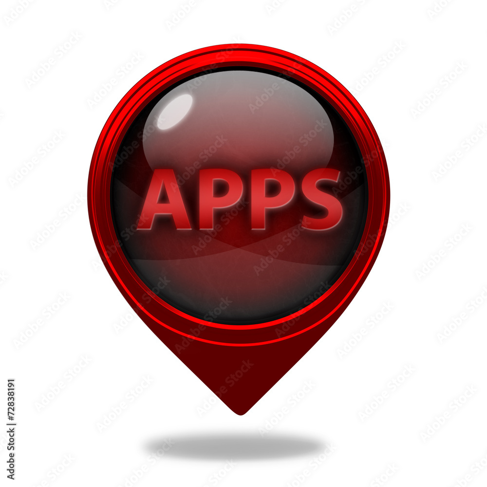 Apps pointer icon on white background Apps pointer icon on white background