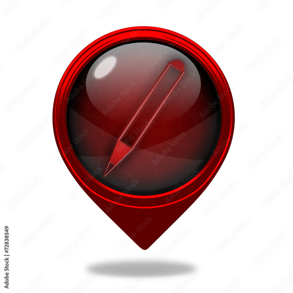 Pencil pointer icon on white background Pencil pointer icon on white background