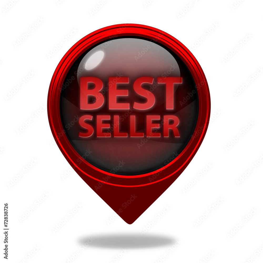 Best seller pointer icon on white background Best seller pointer icon on white background