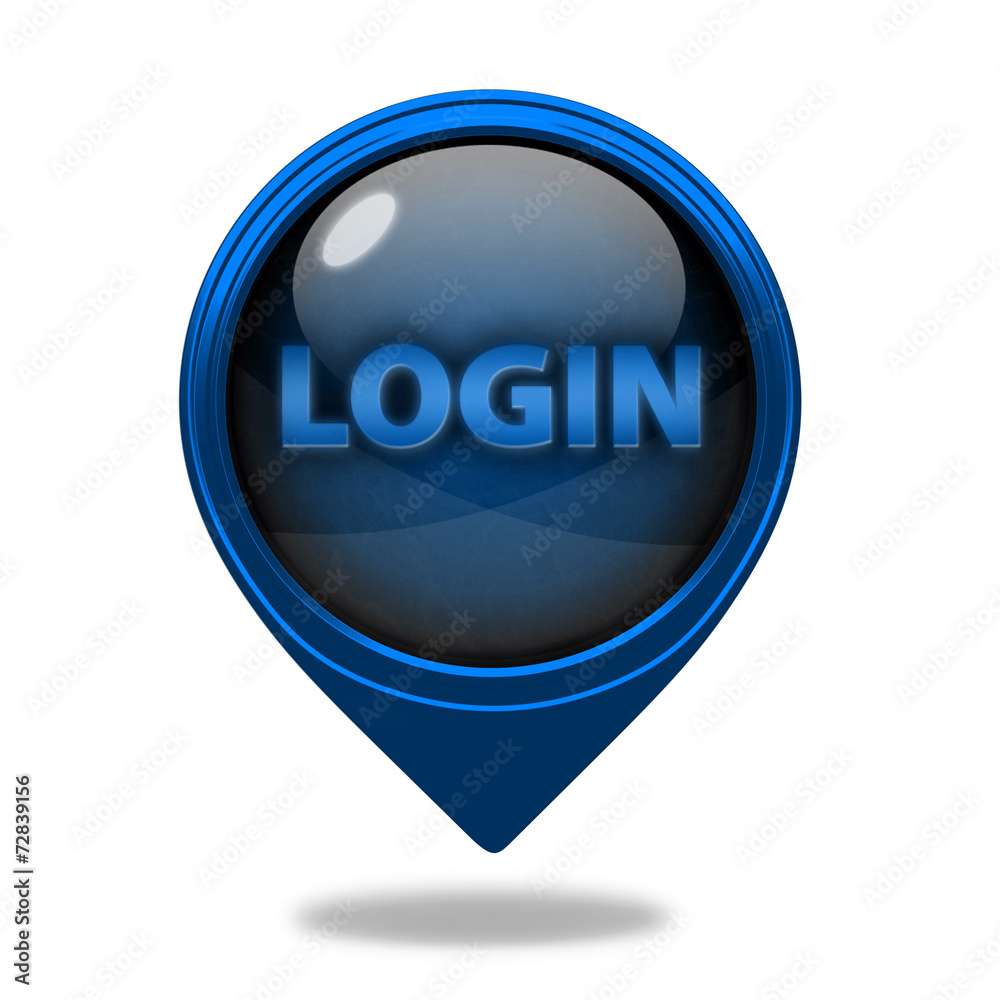 login pointer icon on white background