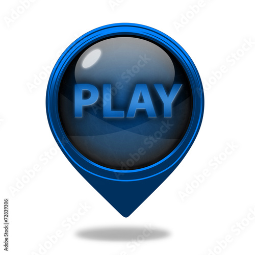 play pointer icon on white background