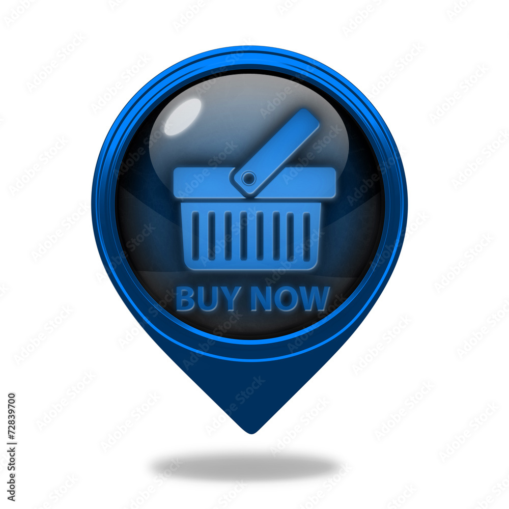 Buy now pointer icon on white background Buy now pointer icon on white background