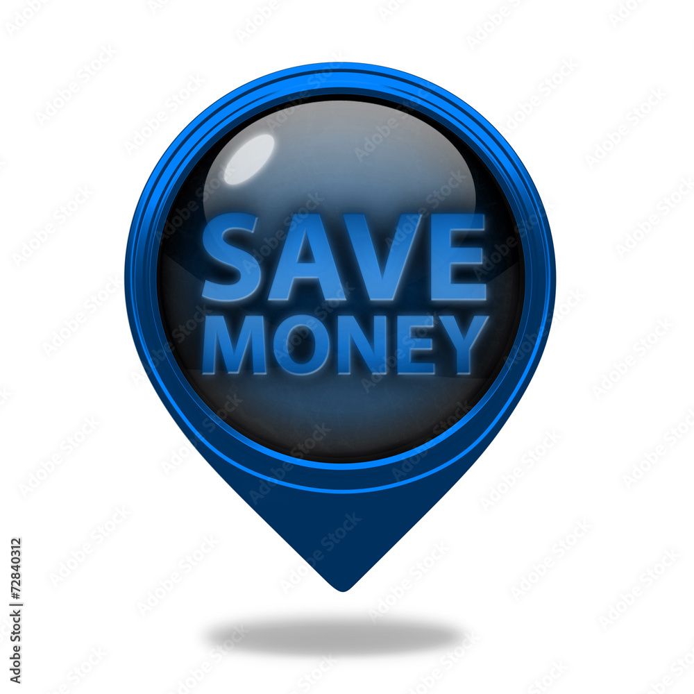 Save money pointer icon on white background Save money pointer icon on white background