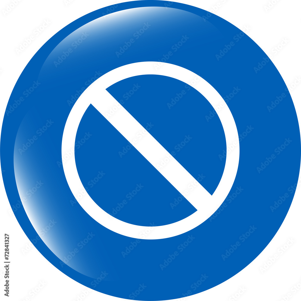 not allowed sign web icon, button isolated on white not allowed sign web icon, button isolated on white