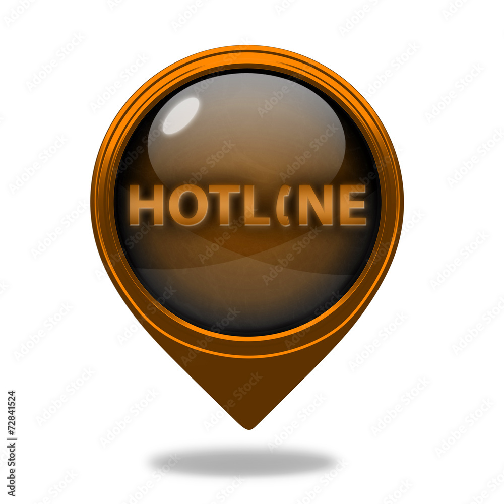Hotline pointer icon on white background Hotline pointer icon on white background