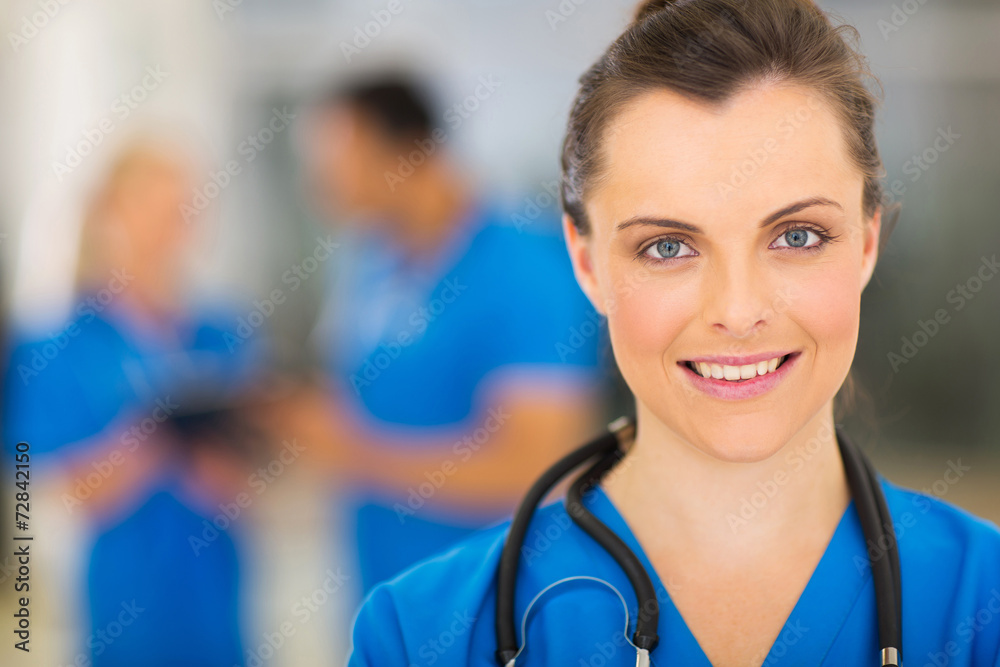 young medical intern in hospital young medical intern in hospital