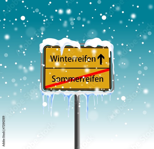 Ortschilder Schnee