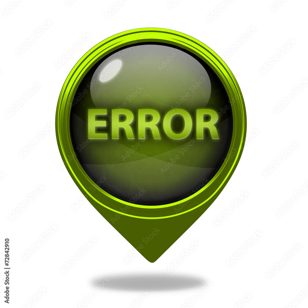 error pointer icon on white background error pointer icon on white background