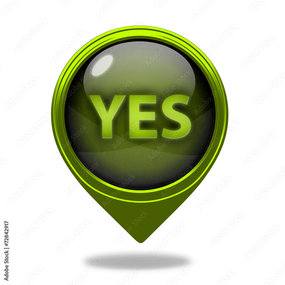 yes pointer icon on white background yes pointer icon on white background