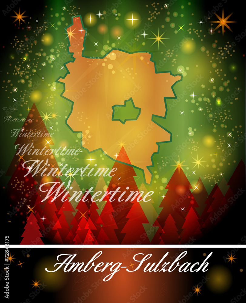 Karte von Amberg-Sulzbach Stock Vector | Adobe Stock