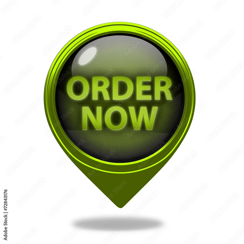 Order now pointer icon on white background Order now pointer icon on white background