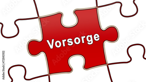 ptk35 PuzzleTeilGrafik ptk-v9 - Vorsorge - 16 zu 9 rot g2492 photo