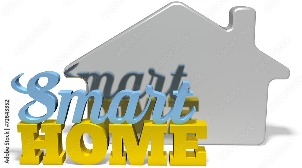 Smart home efficient automation words symbol Smart home efficient automation words symbol