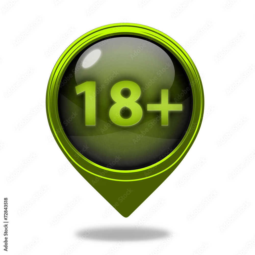 18+ pointer icon on white background 18+ pointer icon on white background