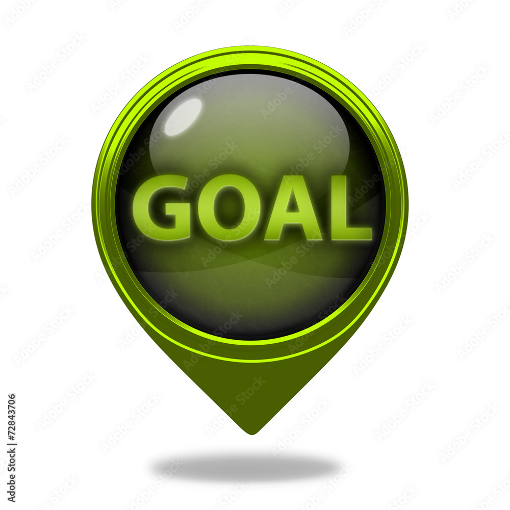 Goal pointer icon on white background Goal pointer icon on white background