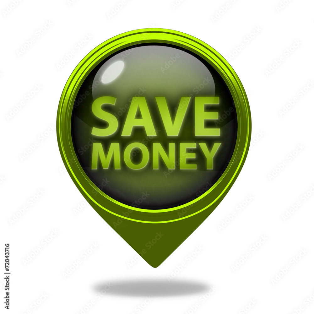 Save money pointer icon on white background Save money pointer icon on white background