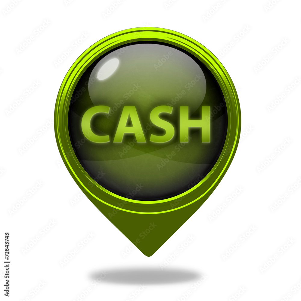 Cash pointer icon on white background Cash pointer icon on white background