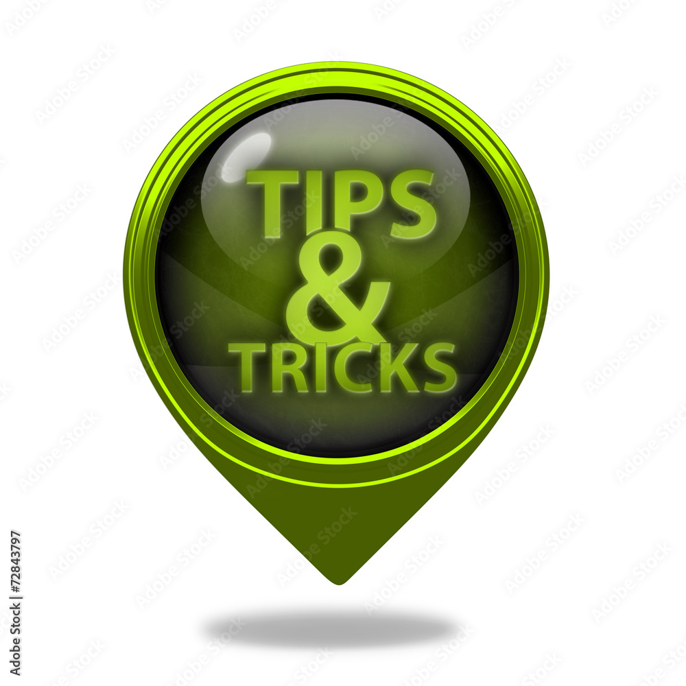 Tips & tricks pointer icon on white background Tips & tricks pointer icon on white background