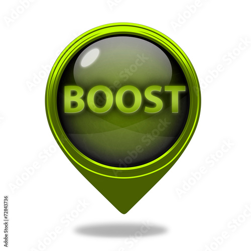 Boost pointer icon on white background