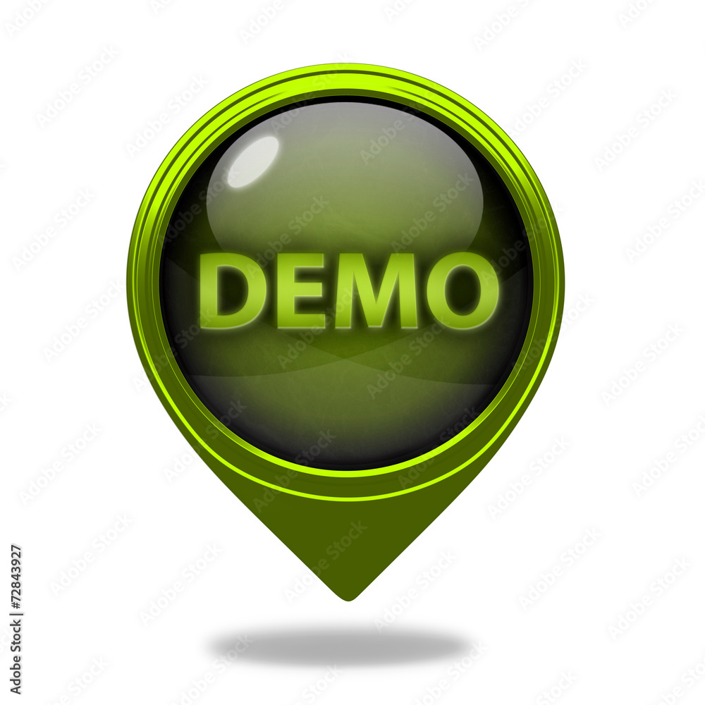 Demo pointer icon on white background Demo pointer icon on white background