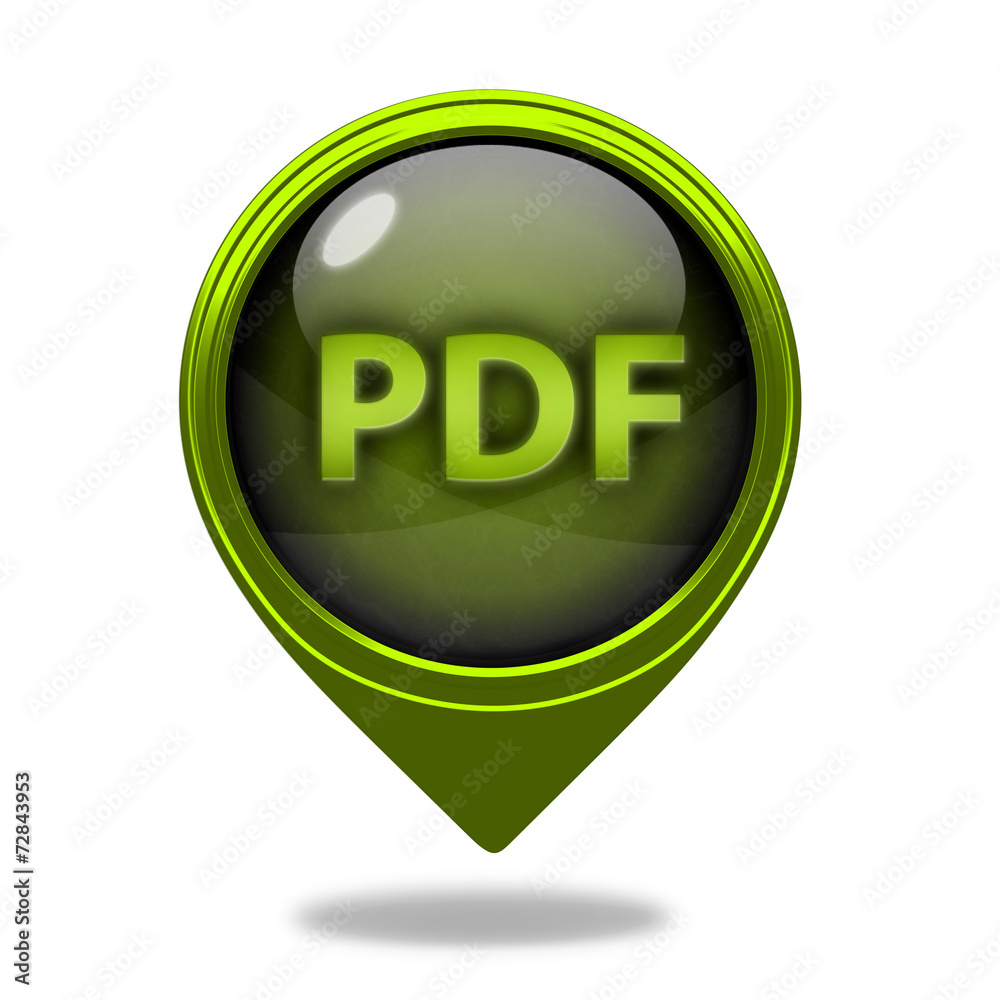 Pdf pointer icon on white background Pdf pointer icon on white background