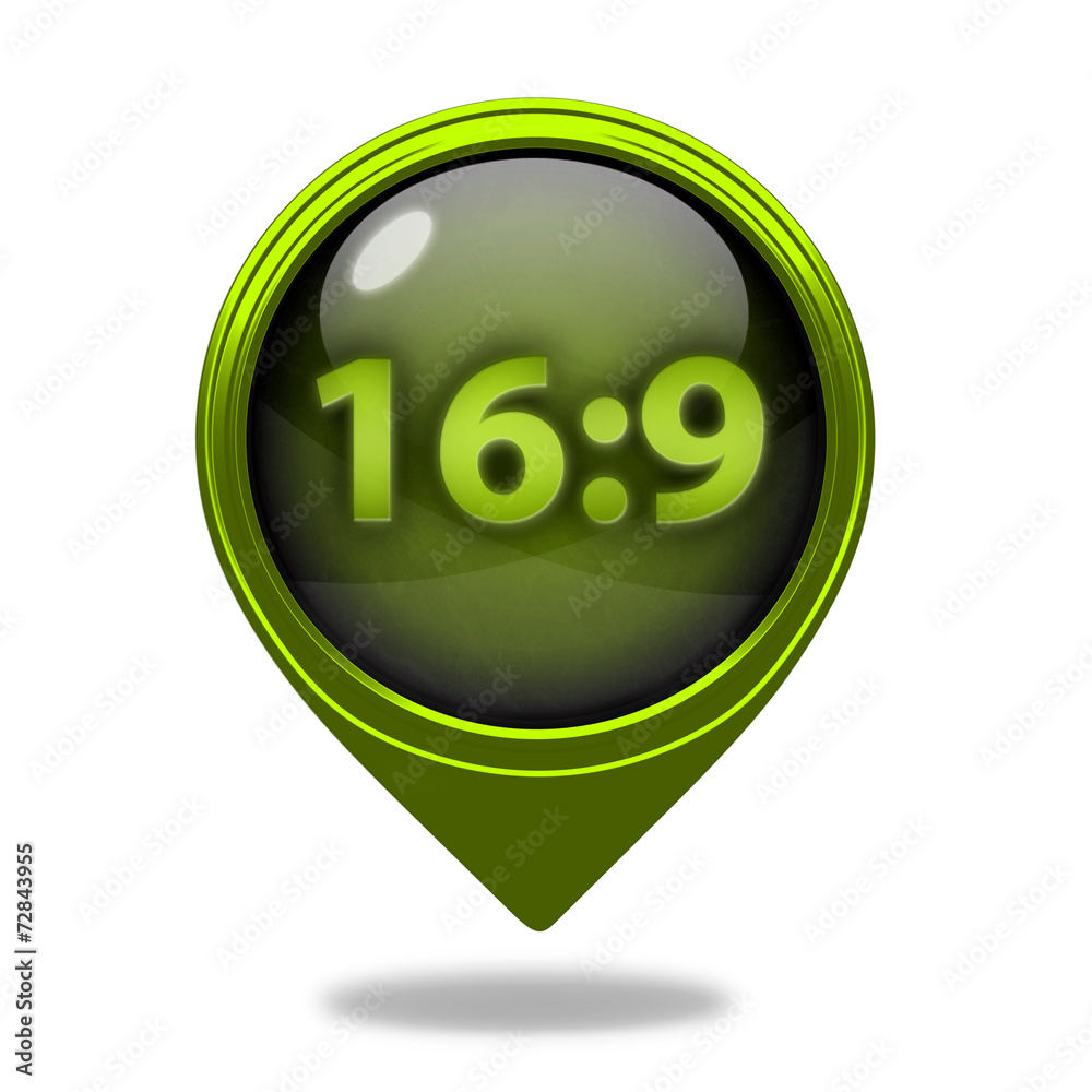 16:9 pointer icon on white background 16:9 pointer icon on white background