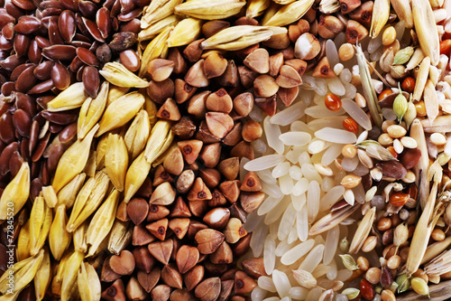 Groats mixture as background