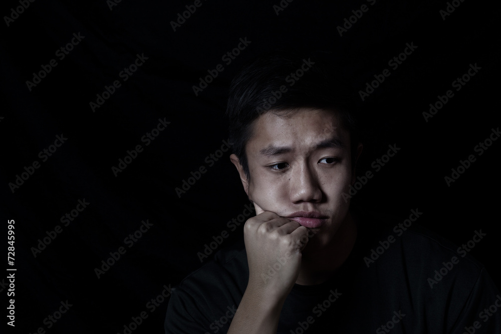 Depressed young man Depressed young man