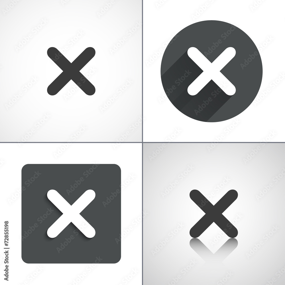 Fototapeta premium Cross icon. Set elements for design. Vector illustration.