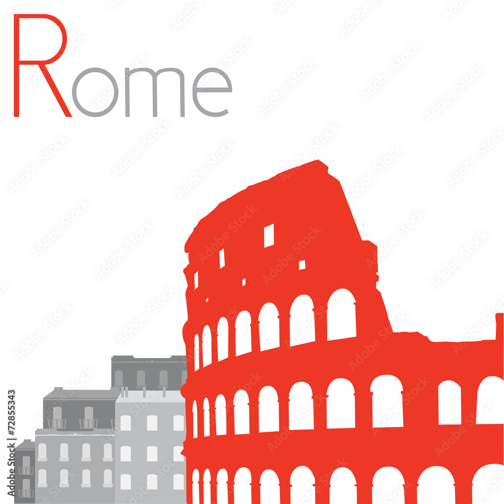 Naklejka premium Colosseum, vector illustration