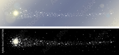 Shooting stars banner set