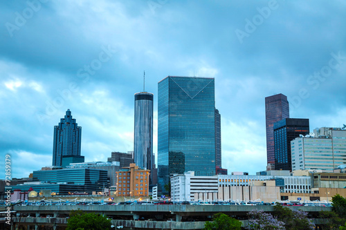 Downtown Atlanta at night time