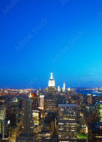 New York City cityscape in the night