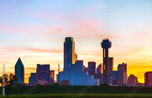 Panoramic overview of downtown Dallas