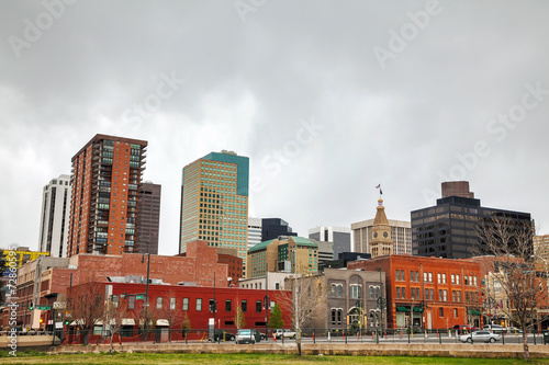 Obraz na płótnie Downtown Denver cityscape w salonie