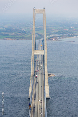 storebæltsbroen in Denmark view from the top