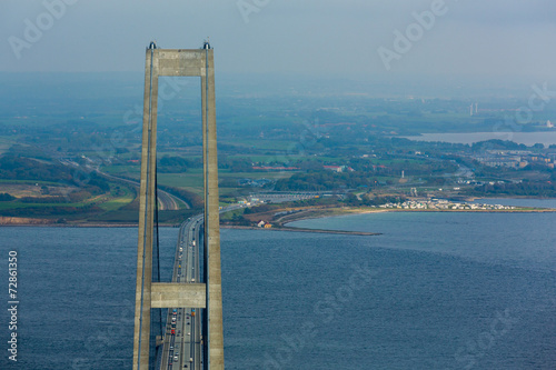 storebæltsbroen in Denmark view from the top