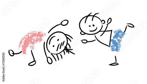 Симпатичная мультфильм каракули детей